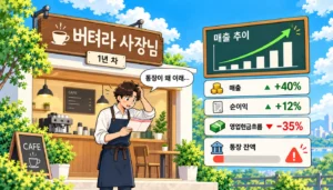 버텨라 사장님 1년 차 — 매출과 순이익은 오르는데 영업현금흐름이 줄어 통장 잔액이 바닥난 카페 사장님